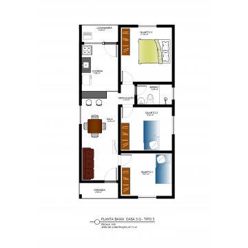 Casa de 3 Q - Tipo 3